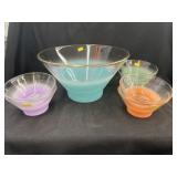 Vintage Blendo Frosted Salad Bowl Set