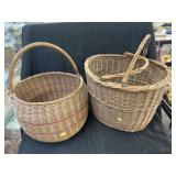 (2) Wicker Woven Baskets