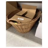 Wicker Laundry Basket w/ Storage Jars