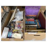 (2)  Boxes of Assorted Books, Puzzles and Toys