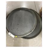 (2) Gray Agateware Platters