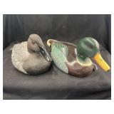 (2) Machine-Carved Duck Decoys