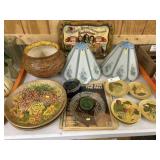 Lamp  Shades, Ceramics & Serving Tray