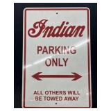 Contemporary Indian Parking Sign
