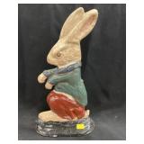 Cast Metal Rabbit-Form Doorstop