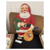Blow Mold Lighted Santa