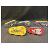(5) Tin Litho Noisemakers