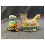 (2) Vintage Tin Litho Toys