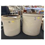 (2) Straight-Sided Storage Crocks