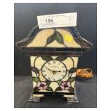 Slag Glass Shelf Clock