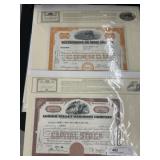 Assortment RR Stock Certificates