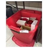 Storage Tote w/ Christmas Decor