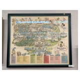 Framed Map of Magic Kingdom