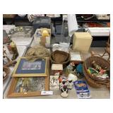 Prints, Desk Light & Woven Baskets