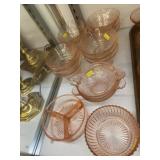 Assortment Pink Depression Bowls