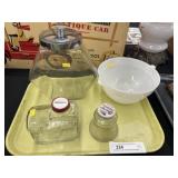 Countertop Canister w/ Batter Bowl & Still Banks