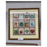 Framed Lancaster Co. Seed Packets