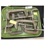 Large Assortment Craftsman C-Clamps
