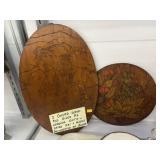 (2) Carved Wood Wall Plaques