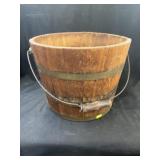 Wood Metal Banded Pail