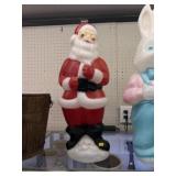 Blow Mold Lighted Santa
