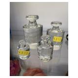 (4) Vintage Glass Scale Weights