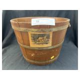 Vintage Wood Banded Pail