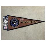 Autographed Baltimore Ravens Pennant