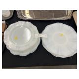 Assortment Milk Glass Plates
