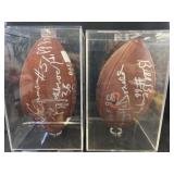 (2) Unauthenticated Autographed Footballs