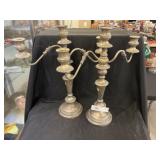 (2) Silver-Plate Candlesticks