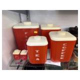 Vintage Lustro Ware Plastic Canister Set