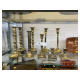 Assortment Brass Candlesticks