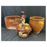 (3) Pcs. Contemporary Redware
