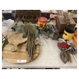 Cutting Boards w/ Wind Chimes and Shoeshine Box