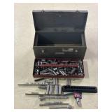 Metal Toolbox w/ Assorted Misc Hand Tools