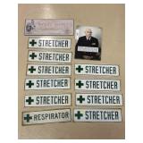 Grouping of Contemporary & Emergency Tin Signs