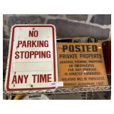 (2) Metal Signs