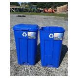 (2) 45gal Trash Cans