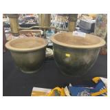 (2) Earthenware Planters