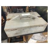 Primitive Wood Hinged-Top Tool Tray