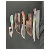 (3)  Damascus Crafted Knives