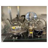 Grouping of Silver-Plate Serving Pieces w/
