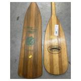 (2) Vintage Wooden Canoe Paddles