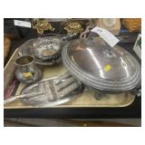Grouping of Vintage Silver-Plate Serving Pieces
