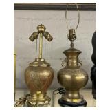 (2) Brass Table Lights
