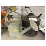 Vintage Metal Fuel Can w/ Sprinkling Can