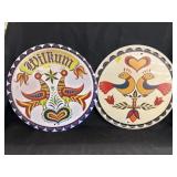 (4) Contemporary Tin Hex Signs