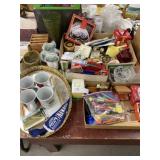 Bureau Tray w/ Mugs & Home Decor