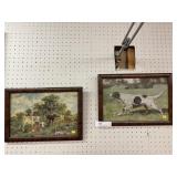 (2) Framed Prints of Sporting Dog & Cattle